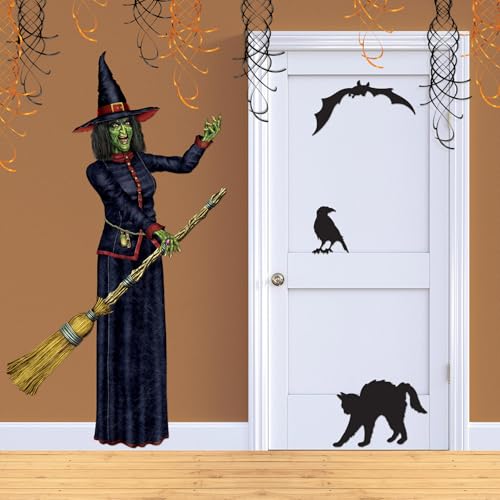 Beistle 6'2" Poseable Jointed Witch Wall Decorations - 2 Pack