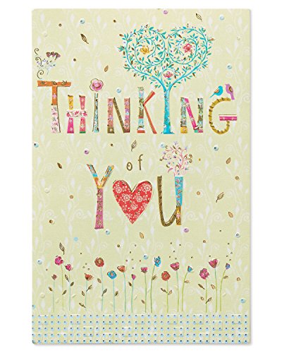 Thinking of You Floral Card with Gold Foil by American Greetings