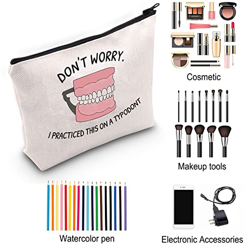 Dentist Makeup Bag - Dental Hygienist Gift Survival Kit Pouch