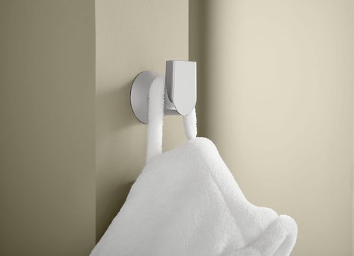 Moen Genta LX Modern Single Robe Hook or Towel Hanger for Kitchen or Bathroom, Brushed Nickel, BH3803BN