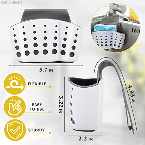 Silicone Sponge Holder for Kitchen Sink - Adjustable Caddy