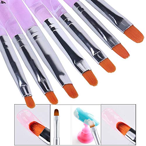 7-Piece UV Gel Nail Art Brush and Acrylic Painting Tool Kit