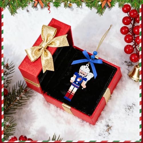 AKAIXI 4-Inch Wooden Lacrosse Nutcracker Christmas Ornament