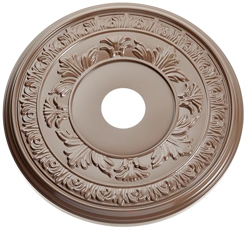 Ekena Millwork Baltimore PVC Ceiling Medallion, 19-in. London Grey Satin