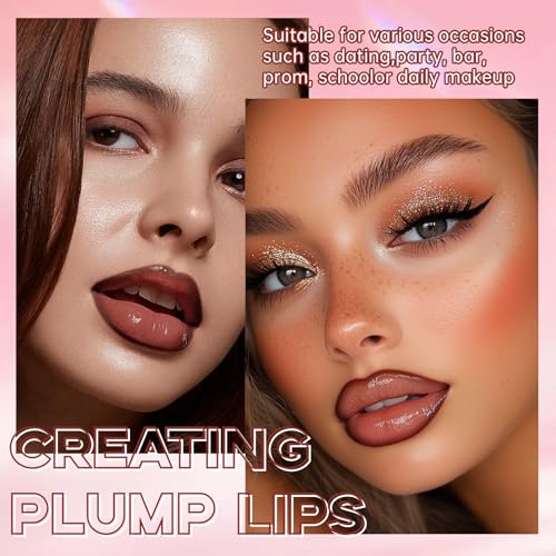 HOSIILY Nourishing Lip Gloss and Brown Lip Liner Combo Set