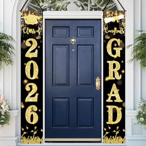 Class of 2026 Graduation Banners Set - Waterproof Outdoor Decor