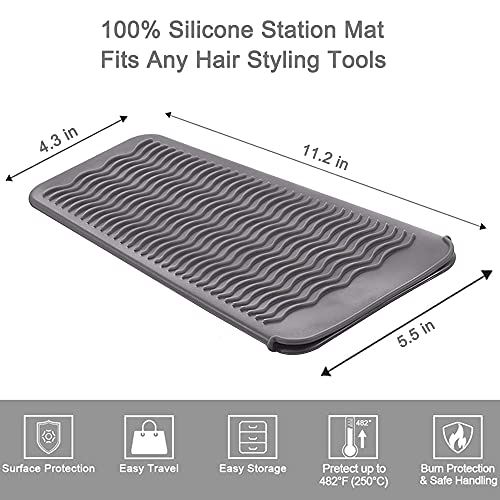 Ryke Kukkri Silicone Heat Resistant Mat & Pouch for Hair Styling Tools