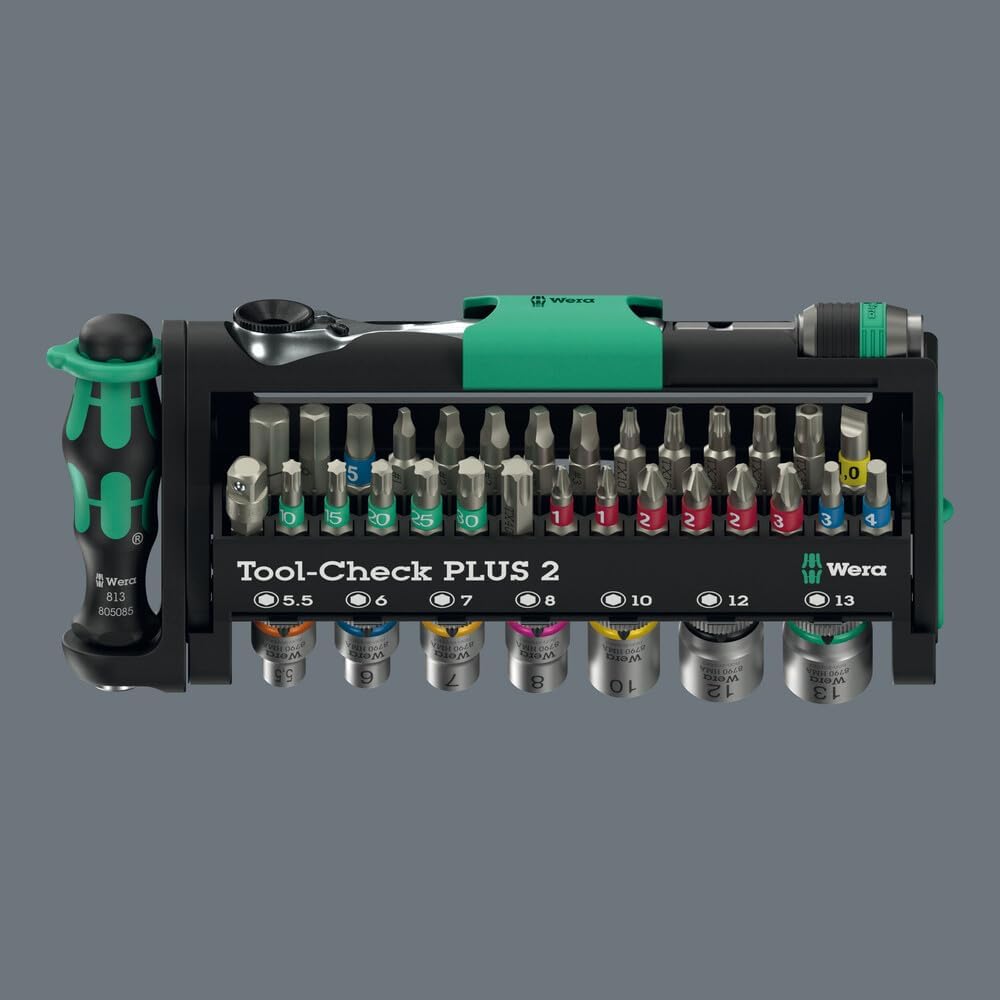 Wera Tool-Check PLUS 2 - 39-Piece Tool Set with Compact Design and Versatile Functionality