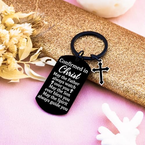Ibiwe Christian Confirmation Keychain Gift for Boys & Girls