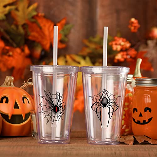 Spider Temporary Tattoos Web Gothic Face Makeup Stickers for Halloween
