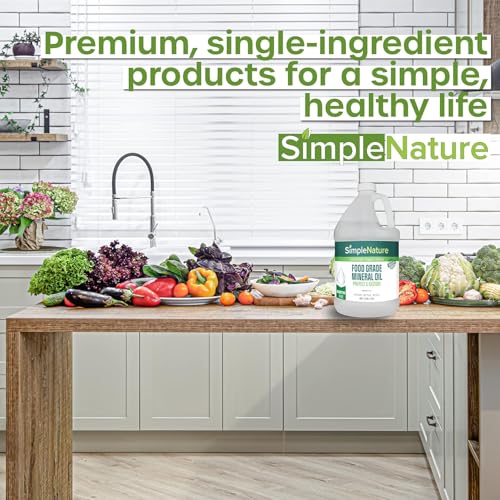 SimpleNature Food Grade Mineral Oil for Wood, Butcher Block & Stainless Steel - 8 oz