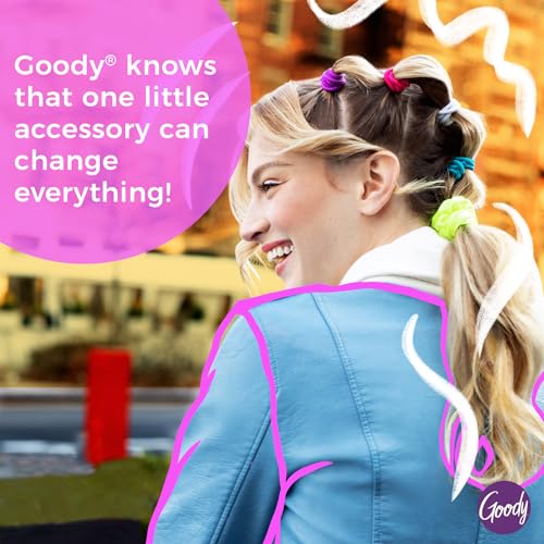 Goody Ouchless Satin Scrunchies 5-Pack - Neutral Tones, Damage-Free Hair Ties