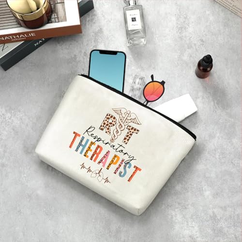 Respiratory Therapy Makeup Bag Linen Zipper Pouch Travel Gift for RT