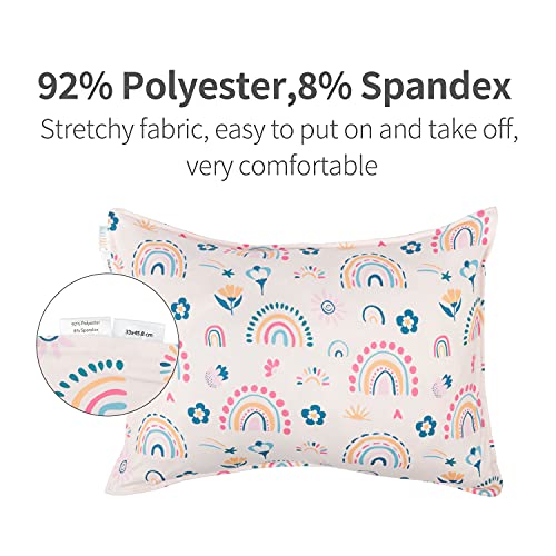 ALVA Kids Toddler Pillowcases Rainbow Pack 2, Fits 12x16 & 13x18 Inches