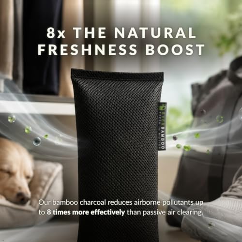 Ever Bamboo Drawer Deodorizer & Dehumidifier - Natural Bamboo Charcoal
