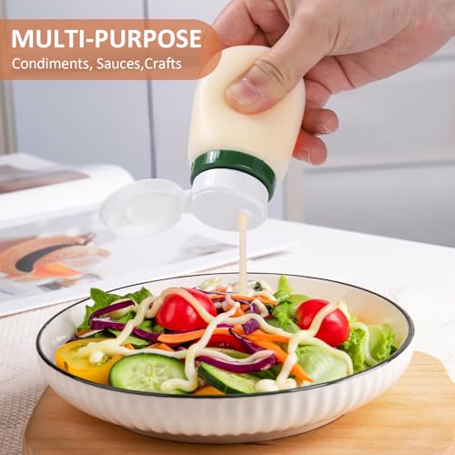 BULGILIA 1.3-Oz Squeeze Bottles - BPA-Free Condiment Containers, Leak Proof, 2 Pack
