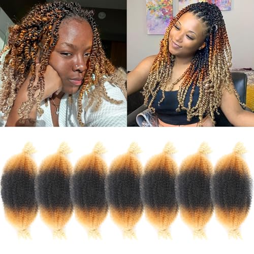 Springy Afro Twist Hair 6 Inch 7 Packs Pre-Fluffed Marley Hair