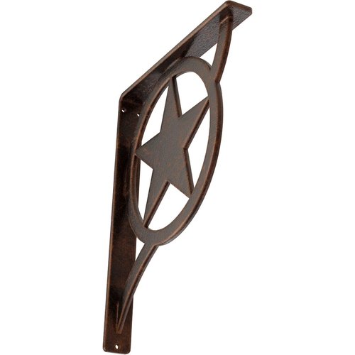 Ekena Millwork BKTM01X10X12SAUACO Metal Bracket, 1 1/2" W x 10" D x 12" H, Antiqued Copper