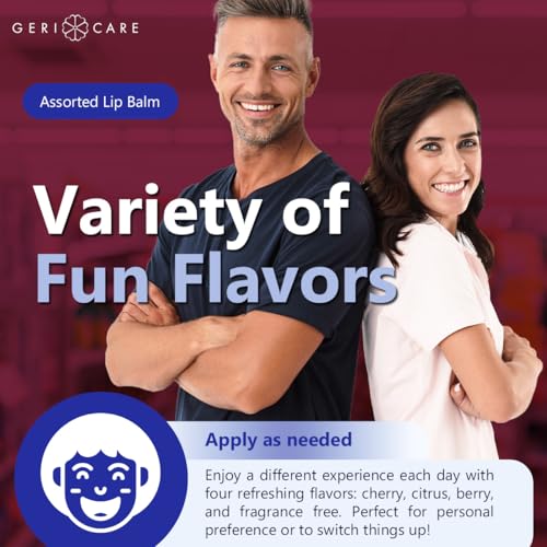 GeriCare Hydrating Lip Balm Set - 4-Pack Moisturizing Lip Care