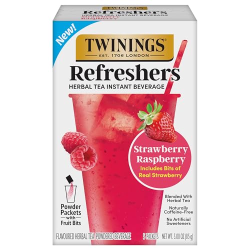 Twinings Strawberry Raspberry Refreshers, Herbal Tea Instant Beverage