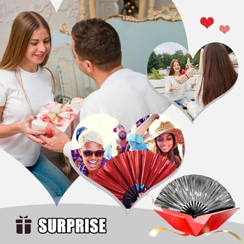Boots on the Ground Holographic Folding Hand Fan for Dance