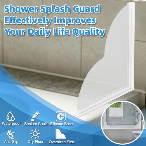 AILIBI Silicone Bathtub Shower Splash Guard - 2 Pack, Water Barrier