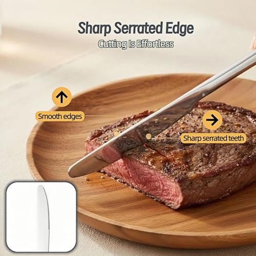 2-Piece Stainless Steel Butter Knife Set with Serrated Edge