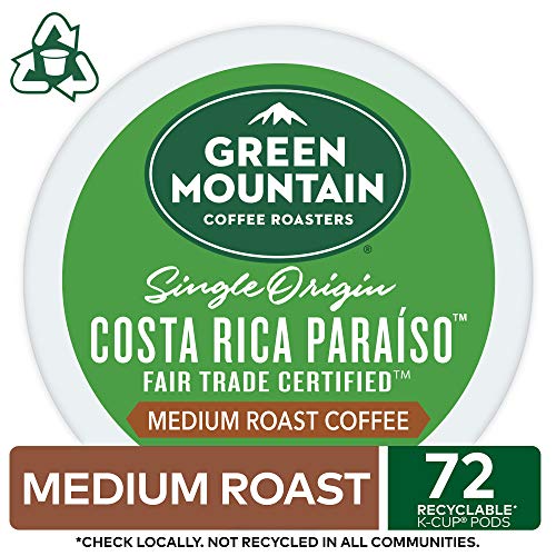 Green Mountain Coffee Costa Rica Paraiso K-Cup Pods - Medium Roast, 72 Count