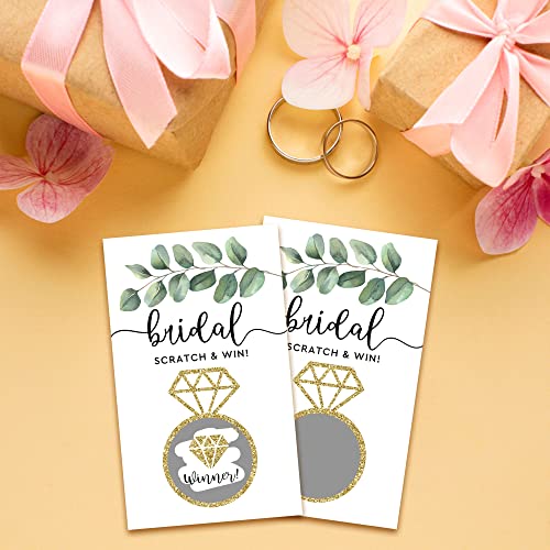 Eucalyptus Greenery Bridal Shower Scratch Off Game Cards - 50 Pack