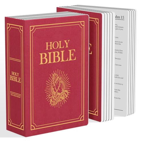 Katatdes Red Bible Pillow Book Plush Decorative Throw Pillow for Home & Christmas