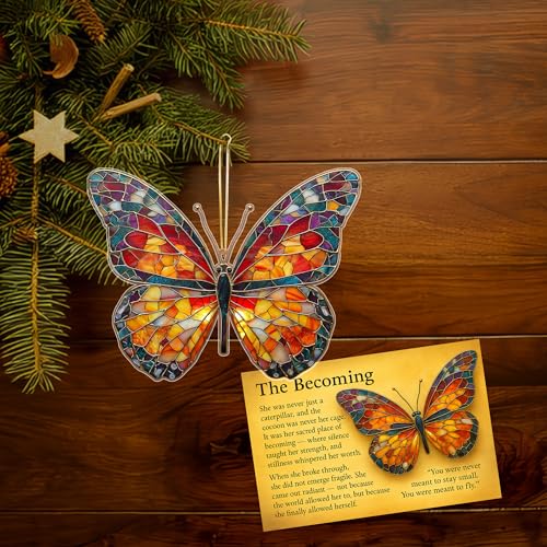 Monarch Butterfly Suncatcher Ornament - Meaningful Gift with Story Card