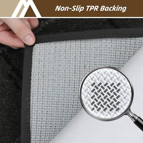 COSY HOMEER Dark Gray Low Profile Non-Slip Doormat 3' x 2'