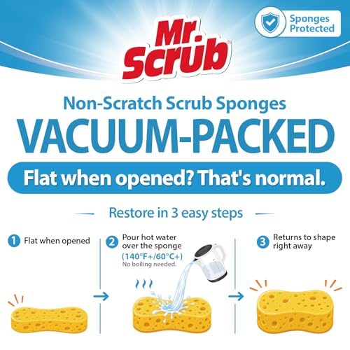 Mr. Scrub All-Purpose Non-Scratch Kitchen Sponges - 6 Pack