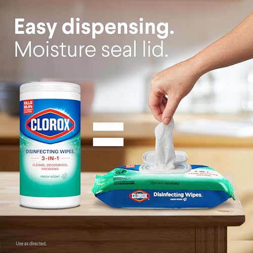 Clorox Disinfecting Wipes - Bleach Free, Fresh Scent, 75 Count