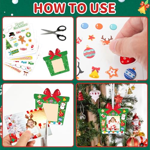 24 Pcs Christmas DIY Photo Frame Ornaments Gift Box Set Hanging Decorations