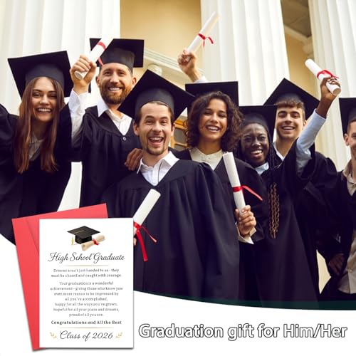 Class of 2026 Graduation Greeting Card with Envelope for High School College Grads