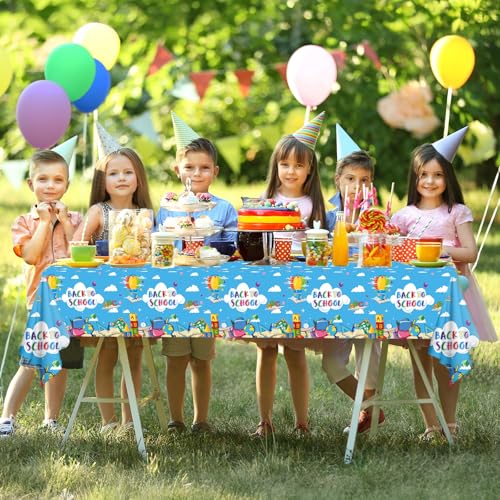 Back to School Tablecloths - 3pcs Disposable Party Supplies, 54x108 Inches