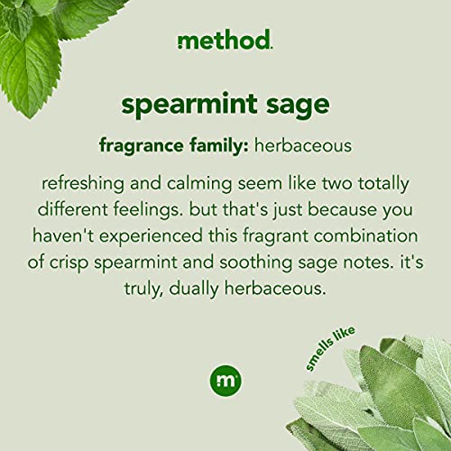 Method Hardwood Floor Cleaner, Spearmint Sage, 25 oz (Pack of 6)