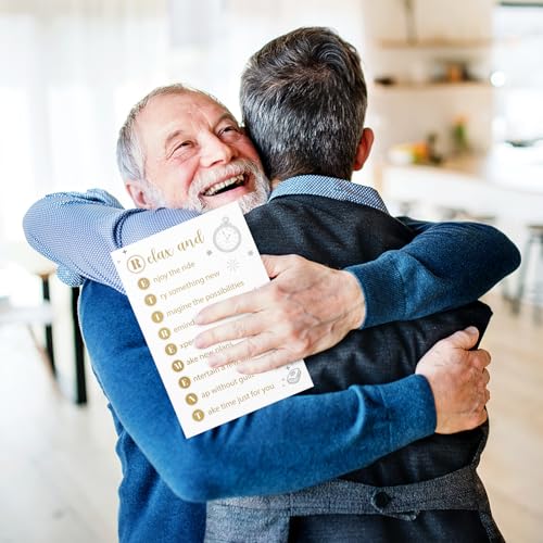 Happy Retirement Greeting Card Set with Gold Certificate and Envelope