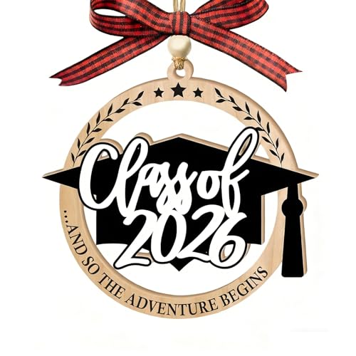 Class of 2026 Wooden Hanging Graduation Ornament 4.72 Inch