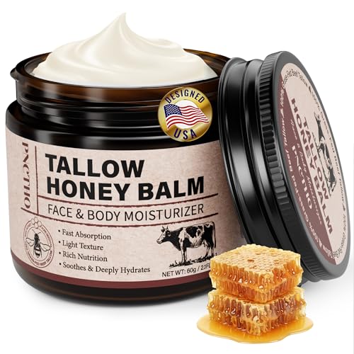 Pnctho Tallow and Honey Balm - Grass-Fed Beef Tallow Moisturizer 2.1 oz