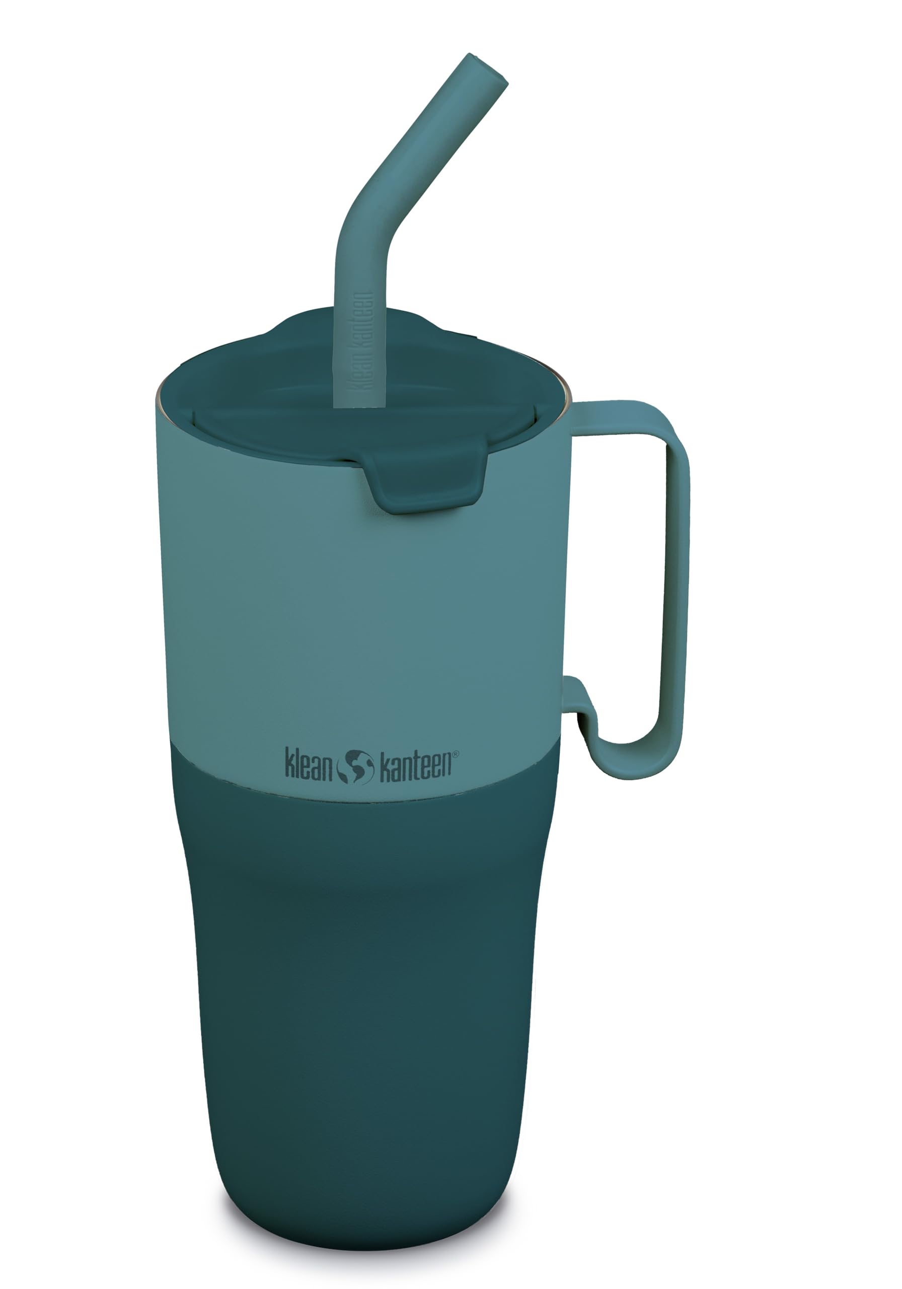 Klean Kanteen Rise Insulated Tumbler - Reusable Tumbler for Quick Hydration - Stainless Steel - Vacuum Insulation - Dishwasher-Safe - BPA-Free - Straw Lid - 26 oz - Brittany Blue