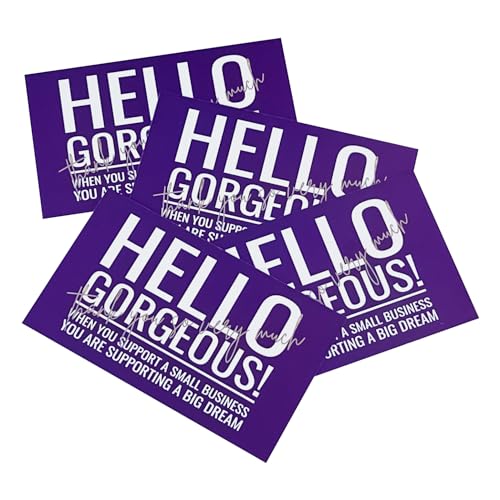 100 Pack Thank You Cards - Hello Gorgeous Design - 3.5" x 2"