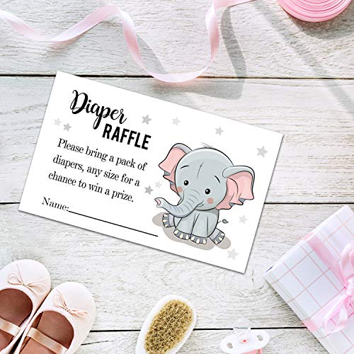 50 Greenery Diaper Raffle Tickets for Baby Shower Invitations