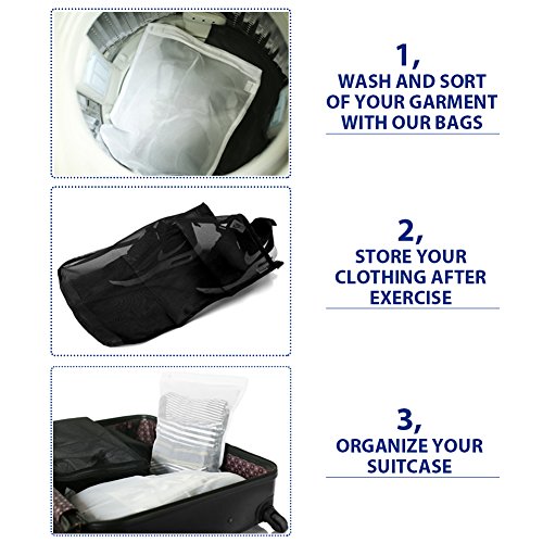 TENRAI Delicates Laundry Bags - Fine Mesh Wash Bag Set (3 Small)
