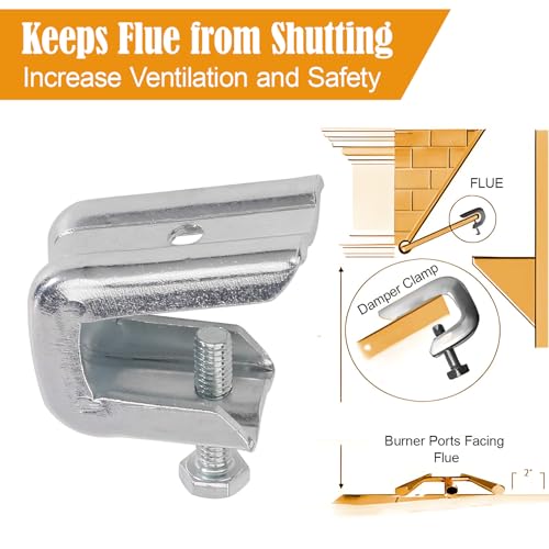 Stainless Steel Fireplace Damper Clamp for Gas Log Sets