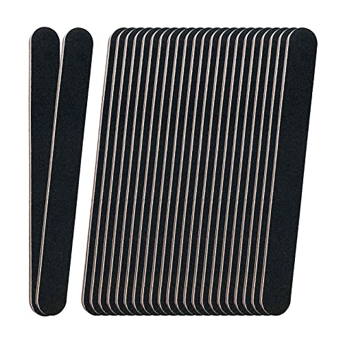 Professional Nail Files 24 Pack - 100/180 Grit Emery Boards for Acrylic and Natural Nails