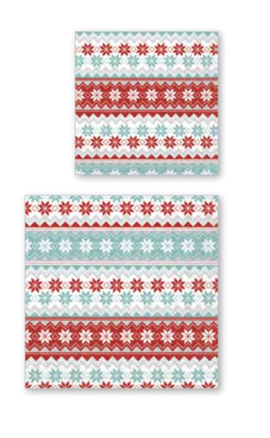 IHR Winter Holiday Cocktail Napkins, 3-Ply, 20-Count, 5" x 5"