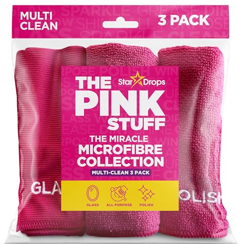 Stardrops The Pink Stuff Miracle Microfibre Cleaning Cloths - 3 Pack