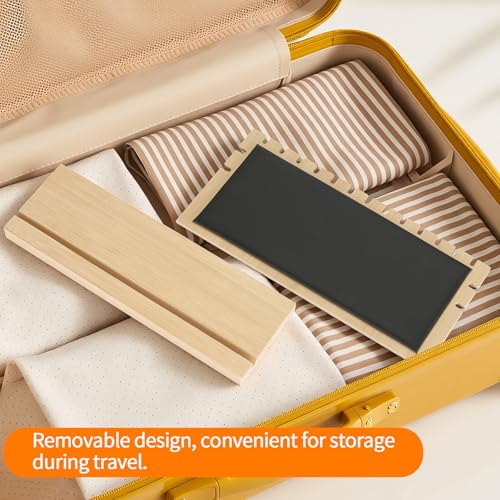 KUKUVR Wooden Necklace Display Stand with Velvet Pad - Jewelry Organizer
